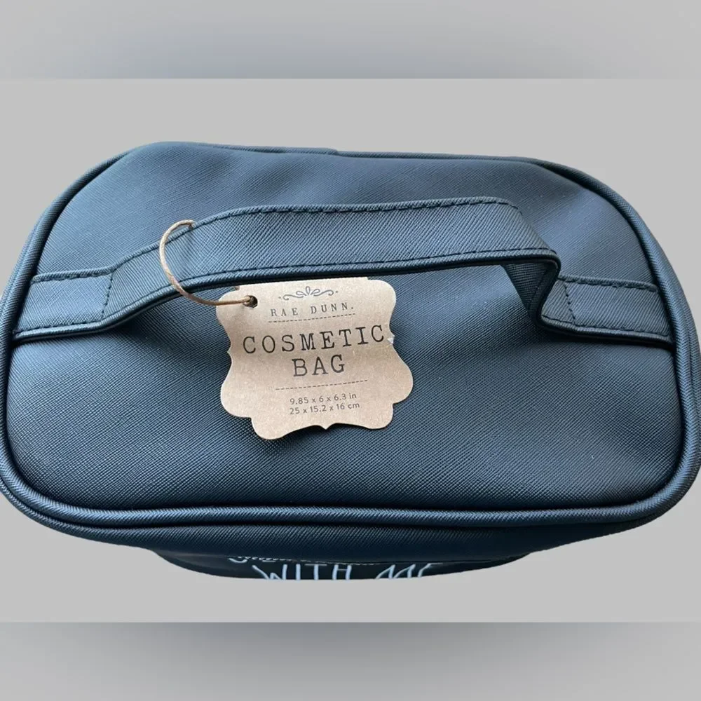 Rae Dunn Get Ready With Me Train Case Makeup Cosmetic Travel Bag NWT